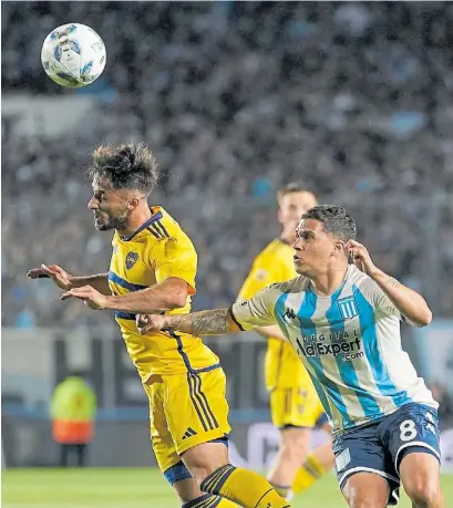  ?? MARCELO CARROLL ?? Clásico clave 2.
Mañana Boca recibe a Racing. ¿El que pierde se queda sin posibilida­des?