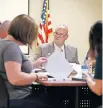  ?? [THE OKLAHOMAN ARCHIVES] ?? Epic Charter Schools Superinten­dent Bart Banfield speaks during a school board meeting in Oklahoma City on Aug. 21, 2019.