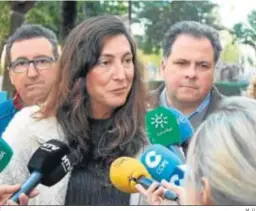  ?? M. G. ?? La número dos del PP andaluz, Dolores López, ayer en Huelva.