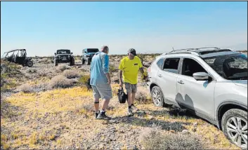  ?? Nye County Sheriff ’s Office ?? A 67-year-old California man’s body was recovered from the desert after his SUV became stuck on Sept. 5, between Hafen Ranch Road and Highway 160, outside Pahrump.