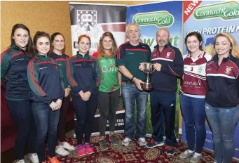  ??  ?? St Pats and Shamrock Gaels players and managers at the Championsh­ip launch.