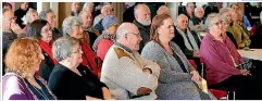  ??  ?? Winston Peters addresses Grey Power members at the Timaru RSA last week.