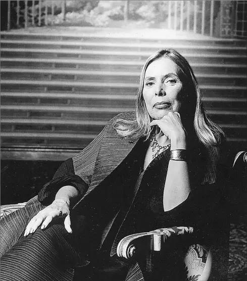  ??  ?? Joni Mitchell addresses critical issues of the day on her new album “Shine.” Interestin­gly, the “protest” songs don’t sound like protest songs.