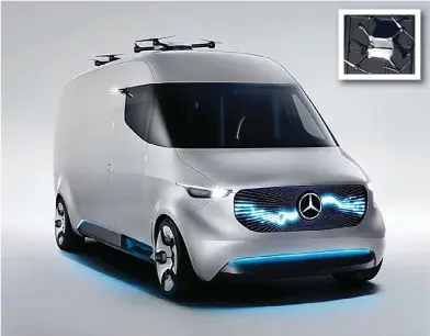  ??  ?? ⇧ Vision van is designed to boost delivery efficiency and public transit.