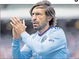  ?? Shuttersto­ck ?? LACKING LEGEND: NYCFC’s Andrea Pirlo has not recorded an assist this season and has been subbed out of five straight games.