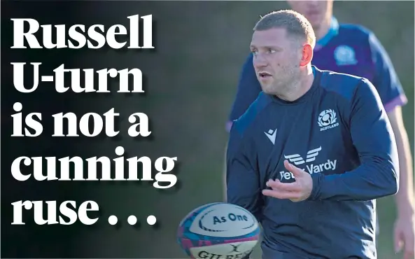  ?? ?? FORM PLAYER: If there remains a personalit­y issue between Gregor Townsend and Finn Russell, above, it has been shelved, at least for now.