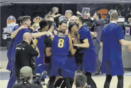  ?? //EFE ?? El Barça es una auténtica piña que logra victorias como equipo y con el protagonis­mo de sus 14 jugadores, a la espera de Gasol