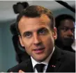  ??  ?? Row-back: Emmanuel Macron