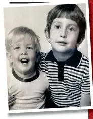  ?? ?? Growing up: Richard (left) with his brother Mat. Right, Richard today