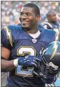  ?? File, Denis Poroy / AP ?? LaDainian Tomlinson will be inducted into the Pro Football Hall of Fame on Saturday.