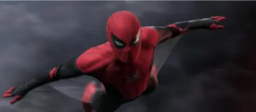  ?? Sony Pictures ?? Spider- Man ( Tom Holland) flew to the top of the box office again in “Spider- Man: Far From Home.”