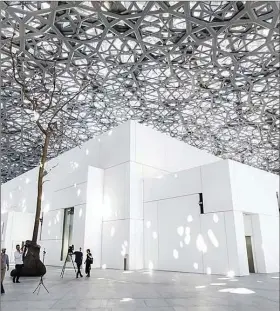  ??  ?? Interiors of the Louvre, Abu Dhabi.