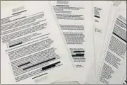  ?? REUTERS ?? Prints of the memo released by the Democrats.