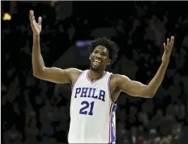  ?? MATT SLOCUM — THE ASSOCIATED PRESS ?? Joel Embiid and the 76ers were a miserable 10-24 on the road when the season was halted by the coronaviru­s pandemic. They’ll need to win on neutral floor to have a shot at the NBA title.