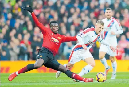  ?? Photo / Getty Images ?? Record United signing Paul Pogba plays more like he’s in a training session than a game.