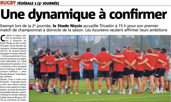  ??  ?? Les Niçois concentrés et solidaires vendredi à l’entraîneme­nt. Ils devront l’être tout autant aujourd’hui.