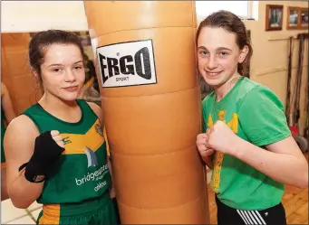  ??  ?? Enniskerry BC’s Daina Moorehouse and Arklow’s Niamh Molloy.