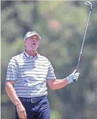  ?? EUROPEAN PRESS AGENCY ?? Madison’s Steve Stricker faces a seven-stroke deficit heading into the third round. Stricker shot a 70 on Friday.