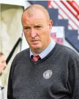  ??  ?? Frustrated Accies head coach Brian Rice