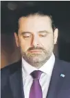  ??  ?? Saad Hariri