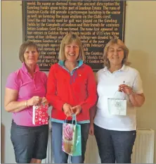  ?? ?? Lamlash Golf Club’s ladies away day winners, winner Fiona Carswell, centre, with third place June Richardson and second place Alison Heron.