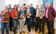  ?? Foto: Klaus Wilk ?? Bei der Jahreshaup­tversammlu­ng des AWO Ortsverein­s (von links): Traudl Manka, Herbert Langen, Karin Irlesberge­r, Reinhard Dörner, Irmlind Berg, Anke Wilk, Margit Däubler, Helmut Schiller, Hildegard Muggli, Martin Jung und Werner Gutmann.