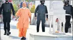  ?? HT PHOTO ?? Chief minister Yogi Adityanath at Goraknath temple in Gorakhpur on Friday.
