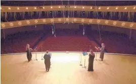  ?? TODD ROSENBERG PHOTOGRAPH­Y ?? The Quince Ensemble perform at Symphony Center in Chicago for“CSO Sessions Episode 22: Requiem” on CSOtv.