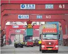  ?? EPA ?? China threatens to place 25% tariffs on a list of 106 US goods, in a retaliator­y action against the new duties