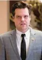 ?? JACQUELYN MARTIN/AP ?? Florida Rep. Matt Gaetz has long maintained that he was innocent of wrongdoing.