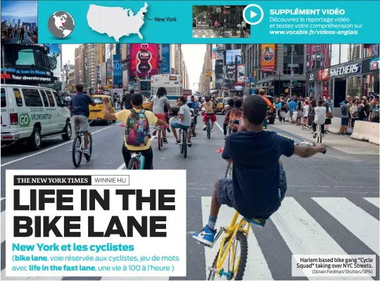  ?? (Steven Ferdman/Shutters/SIPA) ?? Harlem based bike gang "Cycle Squad" taking over NYC Streets.