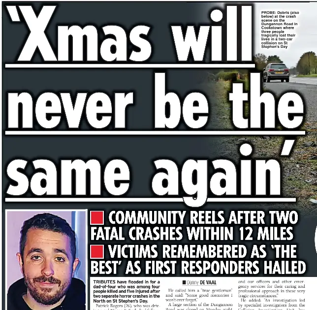‘Xmas will never be the same again’ COMMUNITY REELS AFTER TWO FATAL