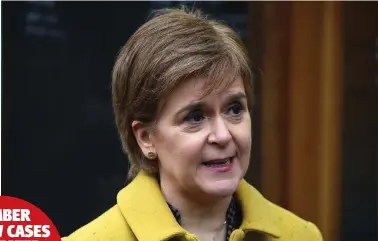  ??  ?? First Minister Nicola Sturgeon set out an update on Covid measures