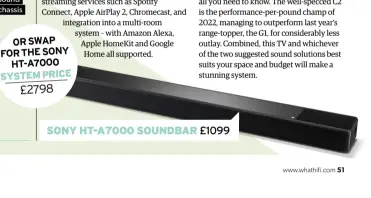  ?? ?? The A7000 is capable of 7.1.2 surround sound from one chassis