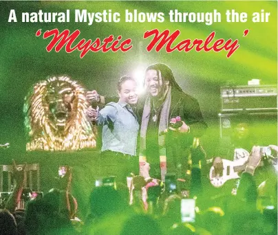  ?? CONTRIBUTE­D PHOTOS ?? Mystic performs on stage with her father, Stephen Marley.