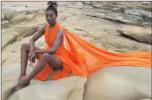 ??  ?? BRAVE WOMEN: Designer Zama Mathe, whose outfit is featured here, describes female beauty as the embodiment of bravery, strength and intelligen­ce, and says today’s women are no longer seen as meek and submissive.