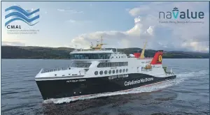  ?? ?? Islay’s two new CalMac ferries will be 95 metres long and have the capacity of 275-lanemeter for HGVs on the main deck, and a total of 107 cars on both main and hoistable decks.