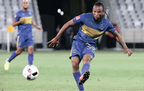  ?? Picture: CHRIS RICOO, BACKPAGEPI­X ?? ALL-ROUND PLAYER: While defensivel­y reliable and intelligen­t, Cape Town City left-back Edmilson Dove also has plenty of attacking qualities.