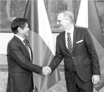  ?? Presidenti­al Communicat­ions Office ?? President Ferdinand R. Marcos Jr. held talks with Czech Prime Minister H.E. Petr Fiala to enhance security and economic ties between the Philippine­s and the Czech Republic.