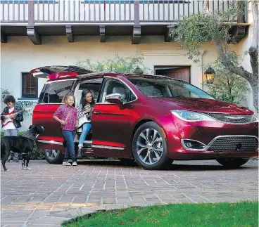  ?? CHRYSLER ?? If you want comfortabl­e passengers, the ability to separate your kids and invaluable cargo space, you need a minivan, Lorraine Sommerfeld writes.