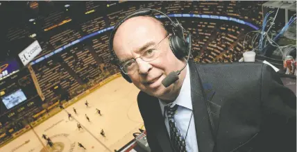  ?? FILE ?? Former Hockey Night in Canada commentato­r Bob Cole, seen above in 2003, died Wednesday at the age of 90.