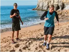  ?? Foto: Jule Schutz ?? Nikki Adler und ihr russischer Trainer Roman Anuchin beim Training an der Costa Blanca.