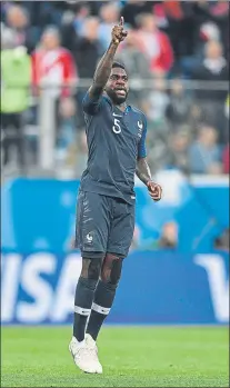  ?? FOTO: AP ?? Umtiti, uno de los pilares de la Francia de Deschamps