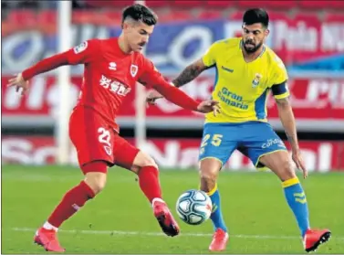  ??  ?? Curro marcó el gol del empate en el descuento del partido ante Las Palmas.