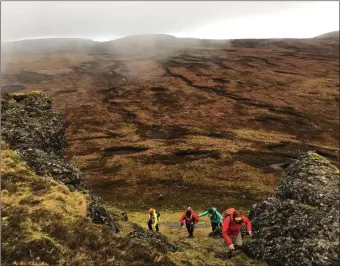  ??  ?? Hikers making their way towards the top!