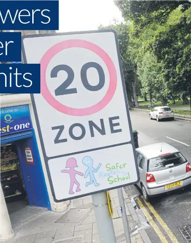  ?? ?? The first 20mph zones in residentia­l streets in Edinburgh were introduced between 2016 and 2018