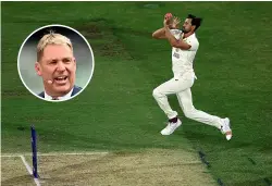  ?? GETTY IMAGES ?? Mitchell Starc is four wickets away from taking 300 test wickets for Australia. Inset, the late Shane Warne was a constant critic of the Australian fast bowler.