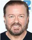  ??  ?? Support: Ricky Gervais