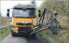  ??  ?? An Argyll and Bute Council Jetpatcher at work on the B842 in 2016.