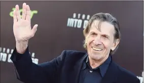  ?? Jordan Strauss / Associated Press ?? The Museum of Science in Boston, in collaborat­ion with Leonard Nimoy’s family announced the developmen­t of a monument shaped in the hand gesture made famous by the actor’s character, Mister Spock, to honor the Boston native who died in 2015.